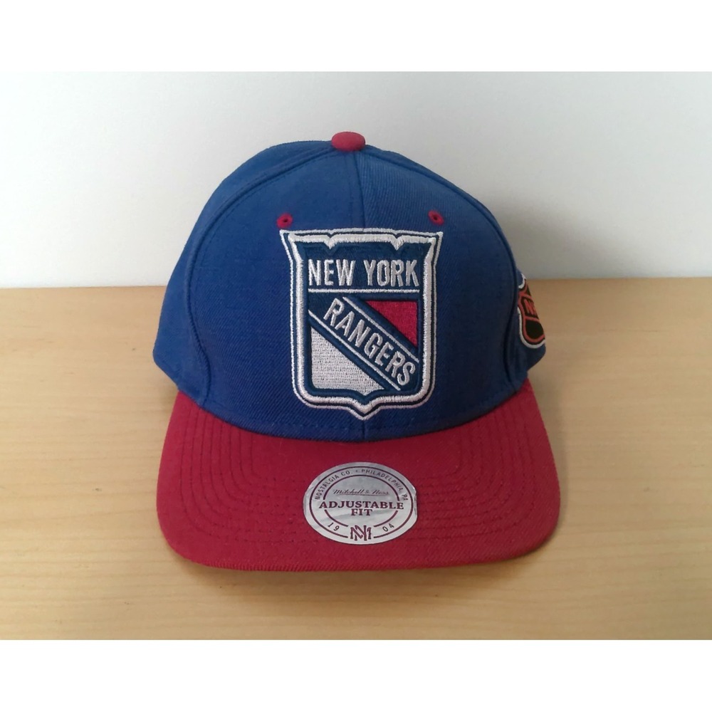 New York Rangers NHL Mitchell & Ness Vintage Hockey Snapback Hat Blue Red